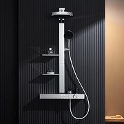 Душевая система Black&White Gravity GH-9005N-C 9005NC с термостатом цвет Хром-2