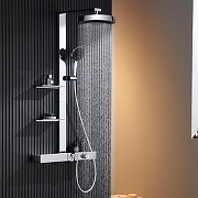 Душевая система Black&White Gravity GH-9005N-C 9005NC с термостатом цвет Хром-3