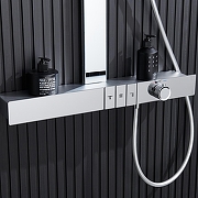 Душевая система Black&White Gravity GH-9005N-C 9005NC с термостатом цвет Хром-4