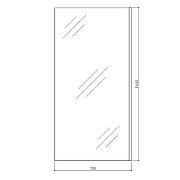 Шторка на ванну WellWant Armonia 70х140 WWSHT70BT профиль Черный матовый стекло тонированное-7