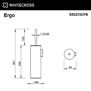 Ершик для унитаза Whitecross Ergo copper brushed ER2272CPB цвет Медь брашированная-1
