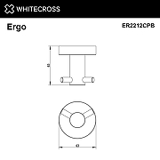 Двойной крючок Whitecross Ergo copper brushed ER2212CPB цвет Медь брашированная-1