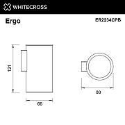 Стакан для зубных щеток Whitecross Ergo copper brushed ER2234CPB цвет Медь брашированная-1