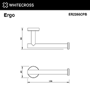 Держатель туалетной бумаги Whitecross Ergo copper brushed ER2260CPB цвет Медь брашированная-1
