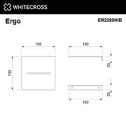 Металлическая полка Whitecross Ergo nickel brushed ER2289NIB цвет Никель брашированный-4