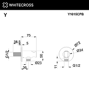 Шланговое подключение Whitecross Y copper brushed Y1015CPB цвет Медь брашированная-1