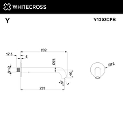 Излив для смесителя Whitecross Y copper brushed Y1202CPB цвет Медь брашированная-1