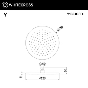 Верхний душ Whitecross Y copper brushed Y1301CPB цвет Медь брашированная-1