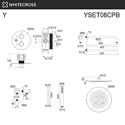 Душевая система Whitecross Y copper brushed YSET08CPB с термостатом цвет Медь брашированная-2