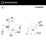 Шланговое подключение Whitecross Y copper brushed Y1018CPB цвет Медь брашированная-1