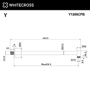 Кронштейн для верхнего душа Whitecross Y copper brushed Y1309CPB цвет Медь брашированная-1