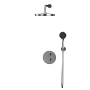 Душевая система Whitecross Y brushed nickel YSET08BASICNIB с термостатом цвет Никель брашированный-1