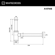 Сифон для раковины Whitecross A187NIB цвет Никель брашированный-1
