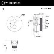 Смеситель для душа Whitecross Y copper brushed Y1236CPB цвет Медь брашированная-1