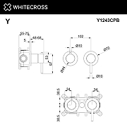 Смеситель для душа Whitecross Y copper brushed Y1243CPB цвет Медь брашированная-2