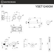Смеситель для ванны Whitecross Y gunmetal YSET1240GM цвет Оружейная сталь-1