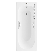 Чугунная ванна Vinsent Veron Soissons 170x70 VCN1707042H/VH0015NI цвет Белый с дугообразными ручками никель-4