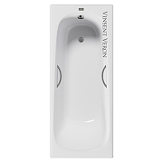 Чугунная ванна Vinsent Veron Concept 150x70 VCO1507042H/VH0015GM цвет Белый с дугообразными ручками оружейная сталь-4