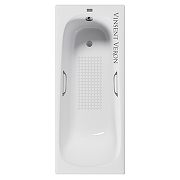 Чугунная ванна Vinsent Veron Concept 170x70 VCO1707042H/VH0012GM-AS цвет Белый с квадратными ручками оружейная сталь и антискользящим покрытием-4