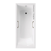 Чугунная ванна Vinsent Veron Devon 175x70 VDV1757045H/VH0012BR цвет Белый с квадратными бронзовыми ручками-4