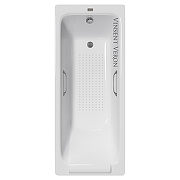 Чугунная ванна Vinsent Veron Italon 170x70 VIT1707045H/VH0012GM-AS цвет Белый с квадратными ручками оружейная сталь и антискользящим покрытием-4