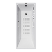 Чугунная ванна Vinsent Veron Square 170x75 VSQ1707545H/VH0012GM-AS цвет Белый с квадратными ручками оружейная сталь и антискользящим покрытием-4