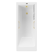 Чугунная ванна Vinsent Veron Tampa 170x70 VTP1707042H/VH0012MGD-AS цвет Белый с квадратными ручками матовое золото и антискользящим покрытием-4