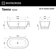 Ванна из искусственного камня Whitecross Tawna 165x80 0218.165080.200BP цвет Белый матовый-5