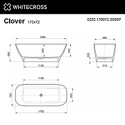 Ванна из искусственного камня Whitecross Clover 170x72 0220.170072.200BP цвет Белый матовый-5