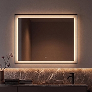 Зеркало Jorno Матера 80 LED-00003252 с подсветкой цвет Черный с бесконтактным выключателем-1