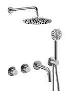 Душевая система Benesque Lumiere 21012602 с термостатом цвет Никель брашированный