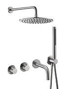 Душевая система Benesque Lumiere 21012702 с термостатом цвет Никель брашированный