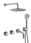 Душевая система Benesque Lumiere 21012802 с термостатом цвет Никель брашированный