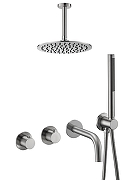 Душевая система Benesque Lumiere 21012902 с термостатом цвет Никель брашированный
