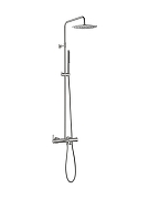 Душевая система Benesque Lumiere 20010102 цвет Никель брашированный