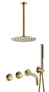 Душевая система Benesque Lumiere 21013504 с термостатом цвет Латунь брашированная
