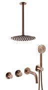 Душевая система Benesque Lumiere 21013606 с термостатом цвет Бронза брашированная