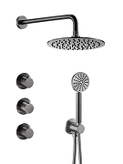 Душевая система Benesque Lumiere 21015803 с термостатом цвет Черный брашированный
