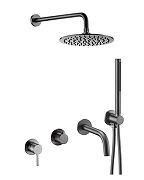 Душевая система Benesque Lumiere 21016903 цвет Черный брашированный