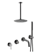 Душевая система Benesque Lumiere 21017703 цвет Черный брашированный