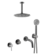 Душевая система Benesque Lumiere 21017403 цвет Черный брашированный