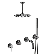 Душевая система Benesque Lumiere 21017303 цвет Черный брашированный