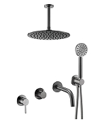 Душевая система Benesque Lumiere 21017603 цвет Черный брашированный