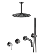 Душевая система Benesque Lumiere 21017503 цвет Черный брашированный