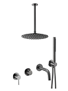Душевая система Benesque Lumiere 21017903 цвет Черный брашированный