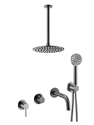 Душевая система Benesque Lumiere 21017803 цвет Черный брашированный
