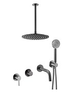 Душевая система Benesque Lumiere 21018003 цвет Черный брашированный