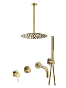 Душевая система Benesque Lumiere 21017904 цвет Латунь брашированная