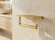 Держатель туалетной бумаги Benesque Lumiere 70010104 с полкой цвет Латунь брашированная-1