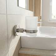 Стакан для зубных щеток Benesque Lumiere 70010702 цвет Никель брашированный-1